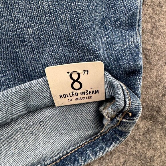 Lee Shorts Womens Plus Size 24W Denim Jean Bermuda Stretch Rolled 8" Inseam NEW - Picture 7 of 11